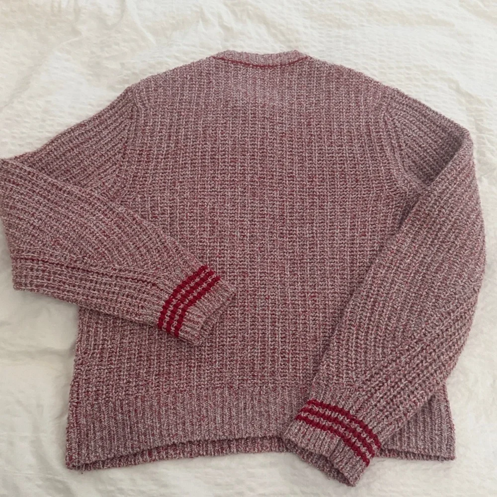 rag & bone Marled Red Crewneck Sweater - Picture 4 of 4